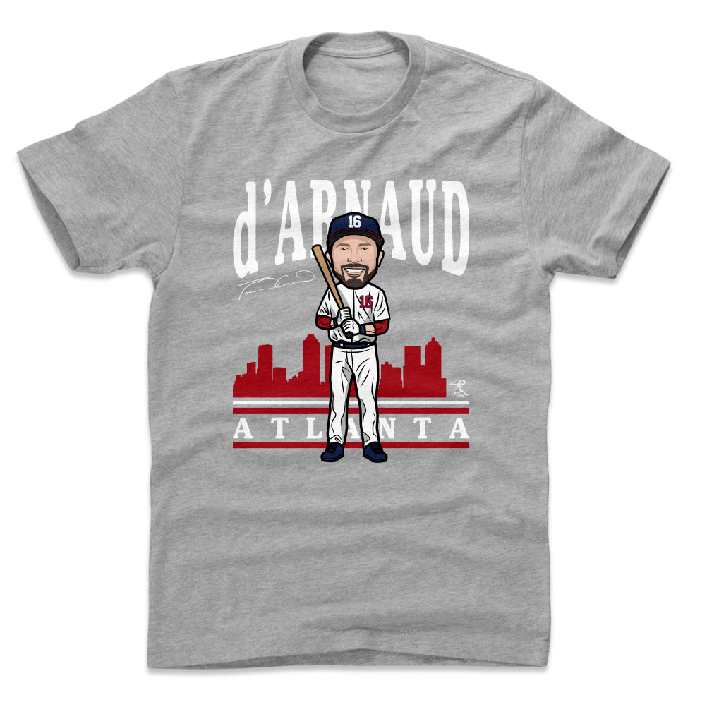 Travis d'Arnaud Women's T-Shirt - White - Atlanta | 500 Level Major League Baseball Players Association (MLBPA)