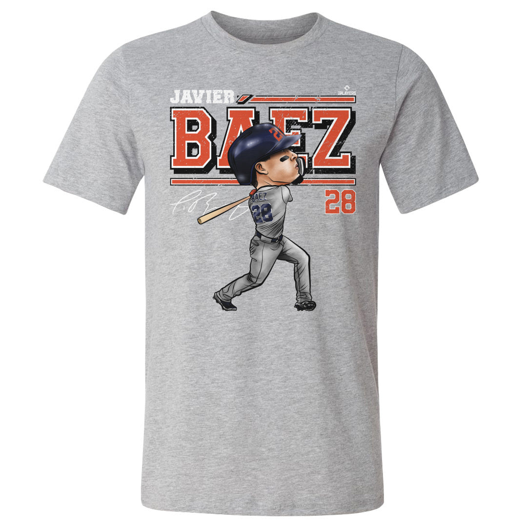 Javier Baez Kids Toddler T-Shirt - Heather Gray - Detroit | 500 Level Major League Baseball Players Association (MLBPA)