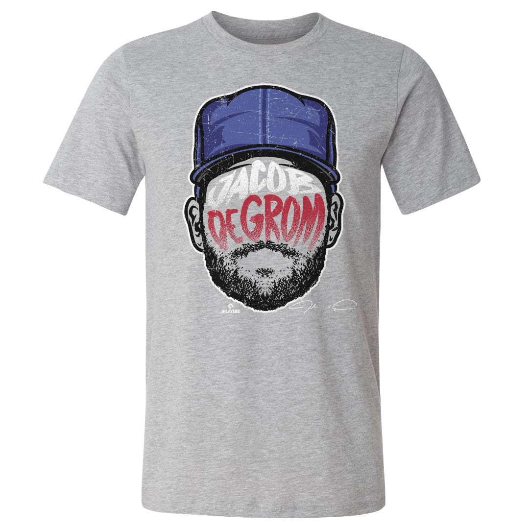 Jacob deGrom Youth Shirt (Kids Shirt, 8Y Medium, Tri Royal) - Jacob deGrom  New York Cartoon WHT