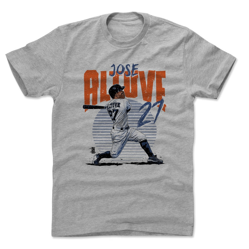 Jose Altuve Men's Cotton T-Shirt - White - Houston | 500 Level Major League Baseball Players Association (MLBPA)