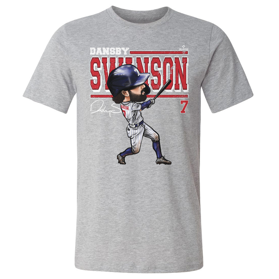 Dansby Swanson Kids T-Shirt - Tri Gray - Chicago | 500 Level Major League Baseball Players Association (MLBPA)