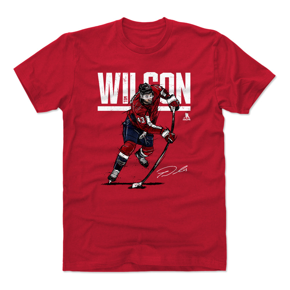 NHL Men's Washington Capitals Tom Wilson #43 Red Long Sleeve Player Shirt