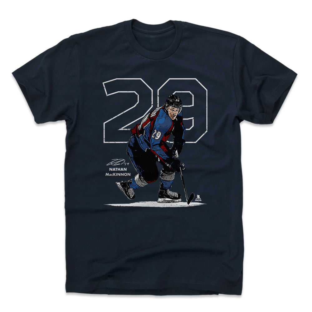 Nathan MacKinnon Shirt | Colorado Hockey Men's Cotton T-Shirt | 500 ...