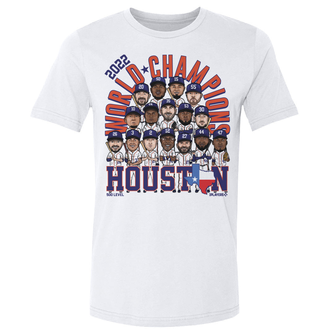 Jose Altuve Men's Cotton T-Shirt - White - Houston | 500 Level Major League Baseball Players Association (MLBPA)