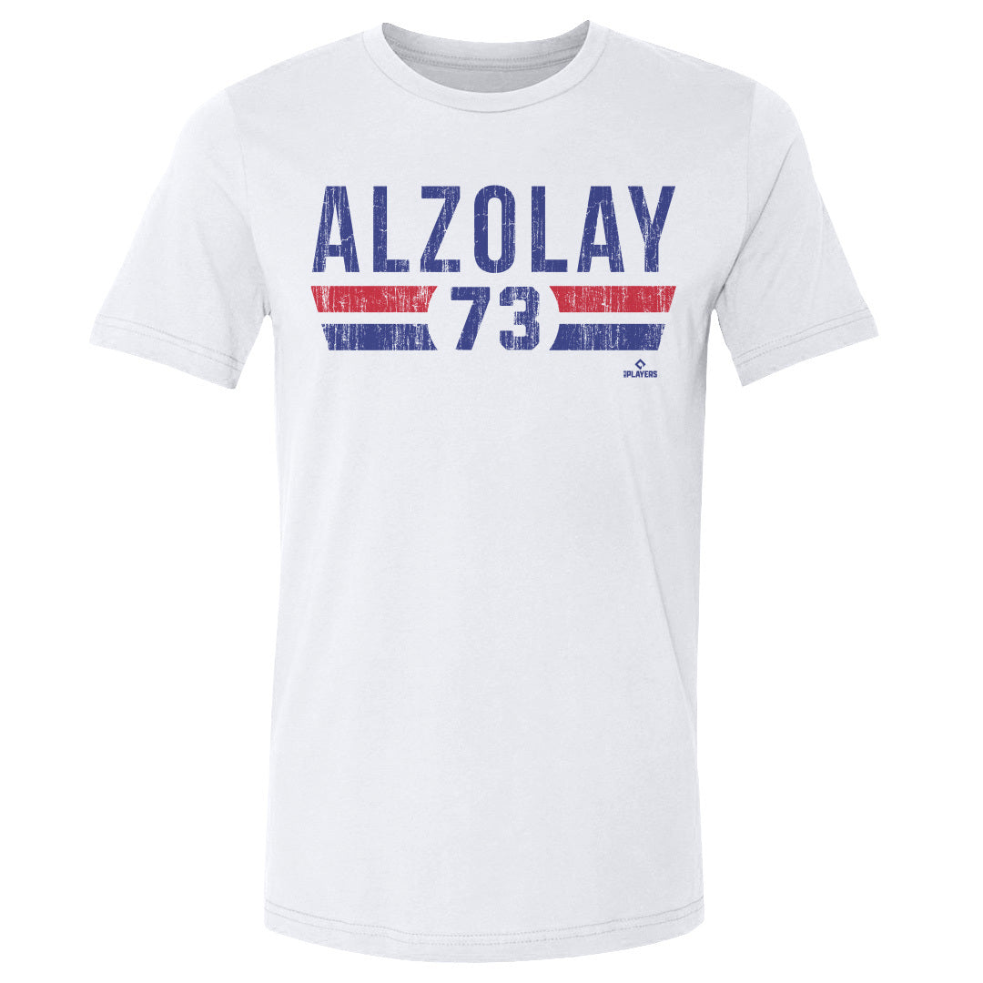 Chicago Cubs Adbert Alzolay Men's Cotton T-Shirt - Heather Gray - Chicago | 500 Level Major League Baseball Players Association (MLBPA)