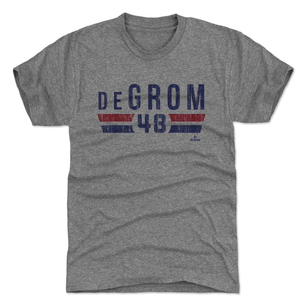 Texas Rangers Jacob deGrom Men's Cotton T-Shirt - Heather Gray - Texas | 500 Level Major League Baseball Players Association (MLBPA)