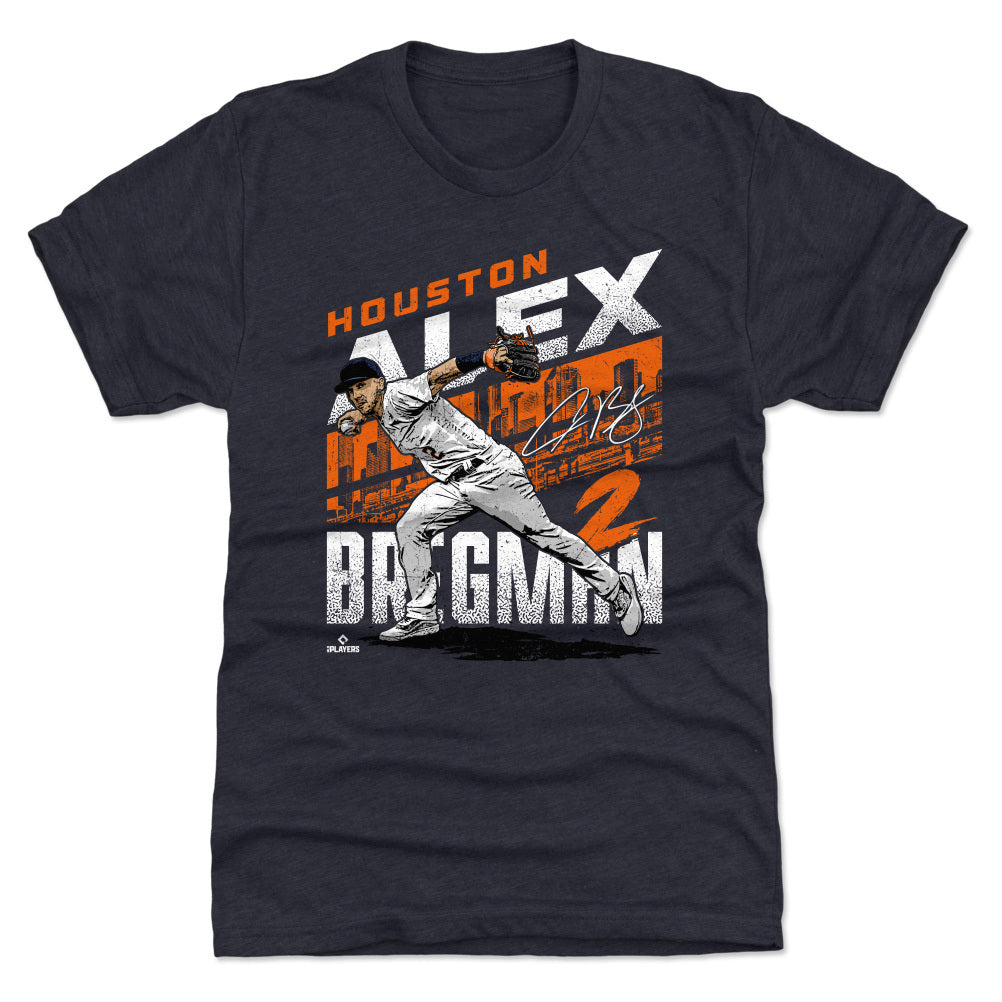  Alex Bregman 3/4 Sleeve T-Shirt (Baseball Tee, X-Small,  Indigo/Ash) - Alex Bregman Stripes O : Sports & Outdoors