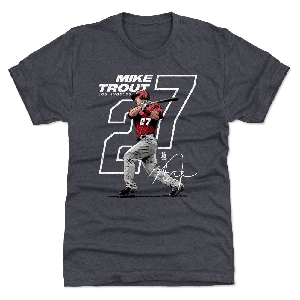  500 LEVEL Mike Trout 3/4 Sleeve T-Shirt (Baseball Tee, X-Small,  Indigo/Ash) - Mike Trout Clutch R : Sports & Outdoors