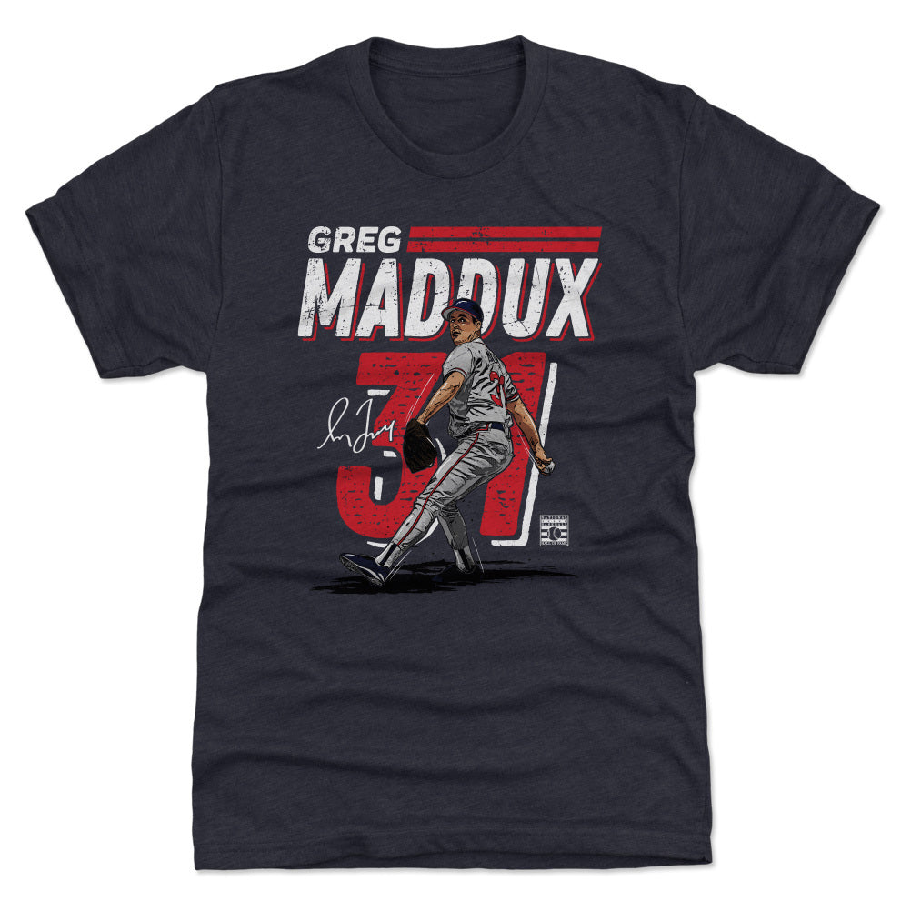 Atlanta Braves Vaughn Grissom Men's Cotton T-Shirt - Heather Gray - Atlanta | 500 Level Major League Baseball Players Association (MLBPA)