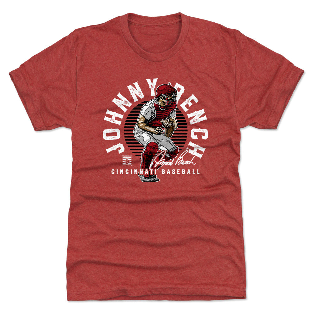  500 LEVEL Johnny Bench Shirt - Johnny Bench Font : Sports &  Outdoors