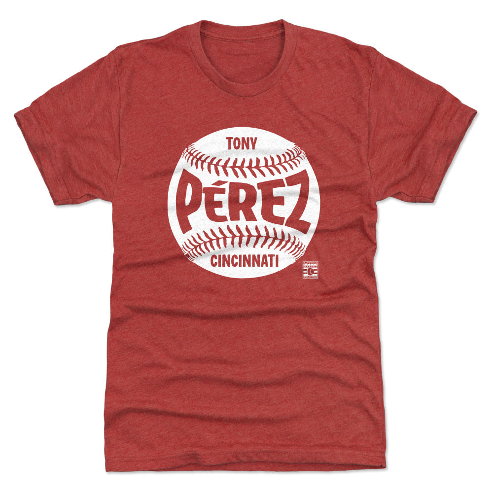 Tony Perez Cincinnati Reds Men's Red Backer Long Sleeve T-Shirt 