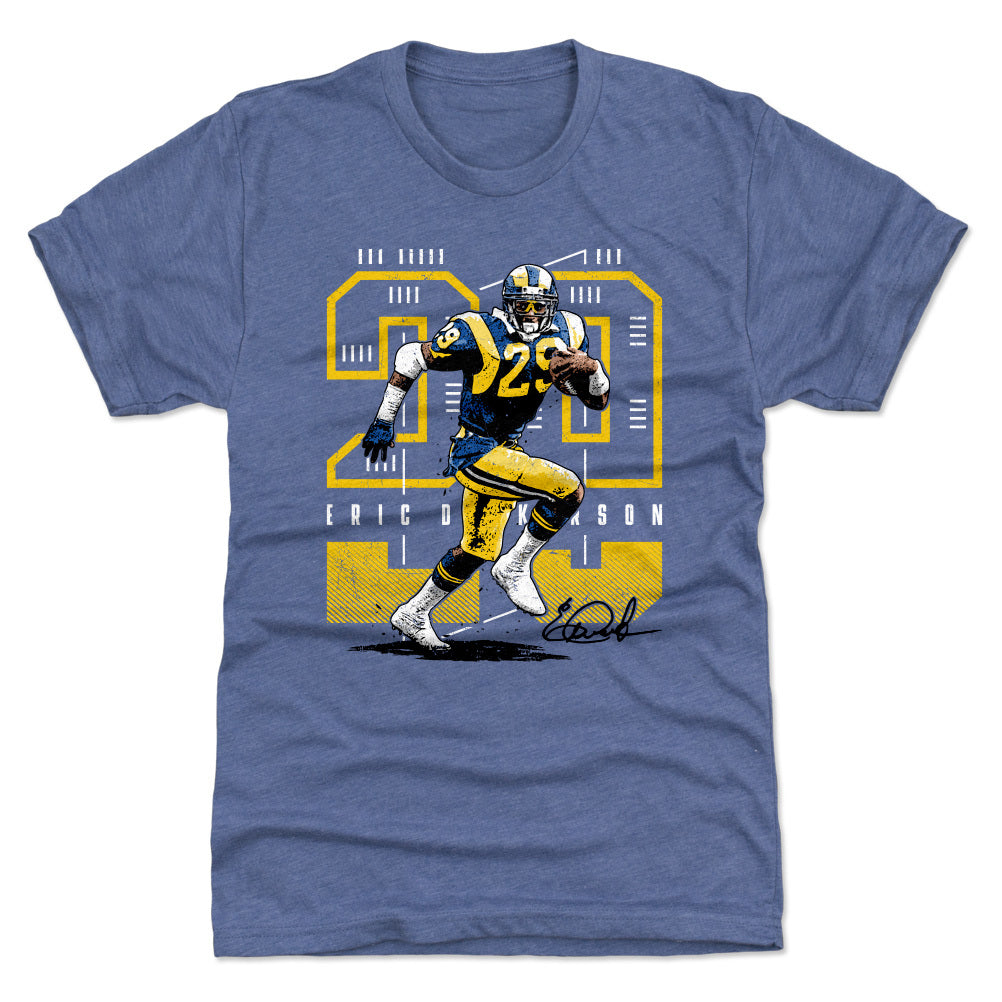 Los Angeles Rams Mitchell & Ness Eric Dickerson Stencil Font Players T-Shirt