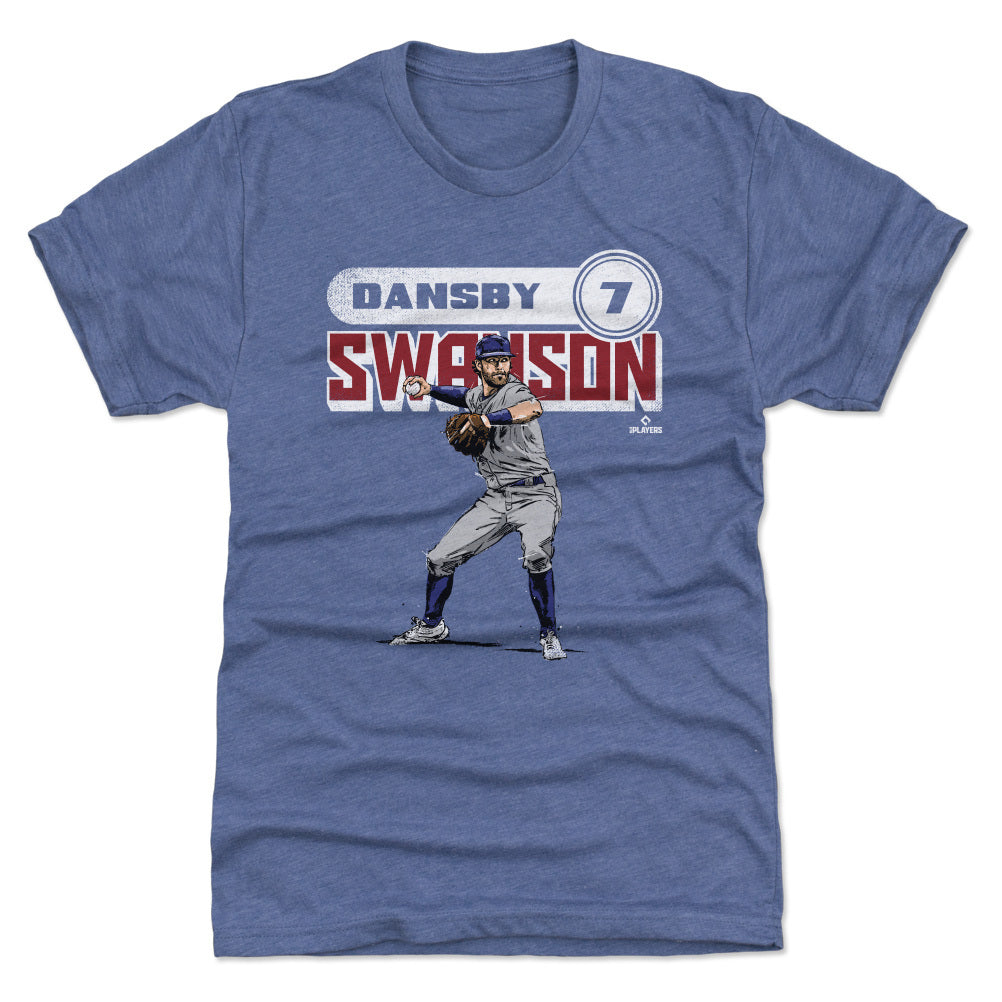 Dansby Swanson Women's T-Shirt - White - Chicago | 500 Level Major League Baseball Players Association (MLBPA)