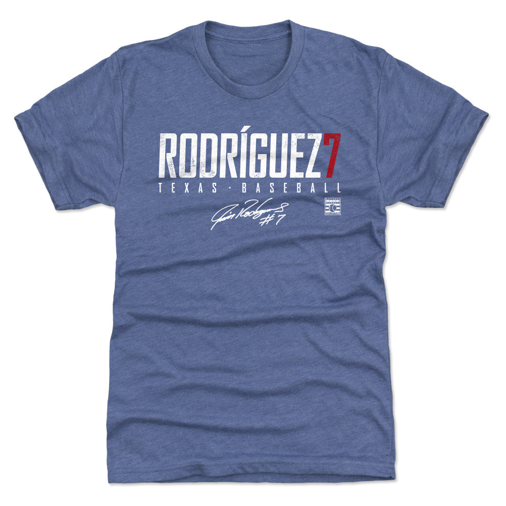 Texas Rangers Men's 500 Level Ivan Rodriguez Texas Blue Shirt