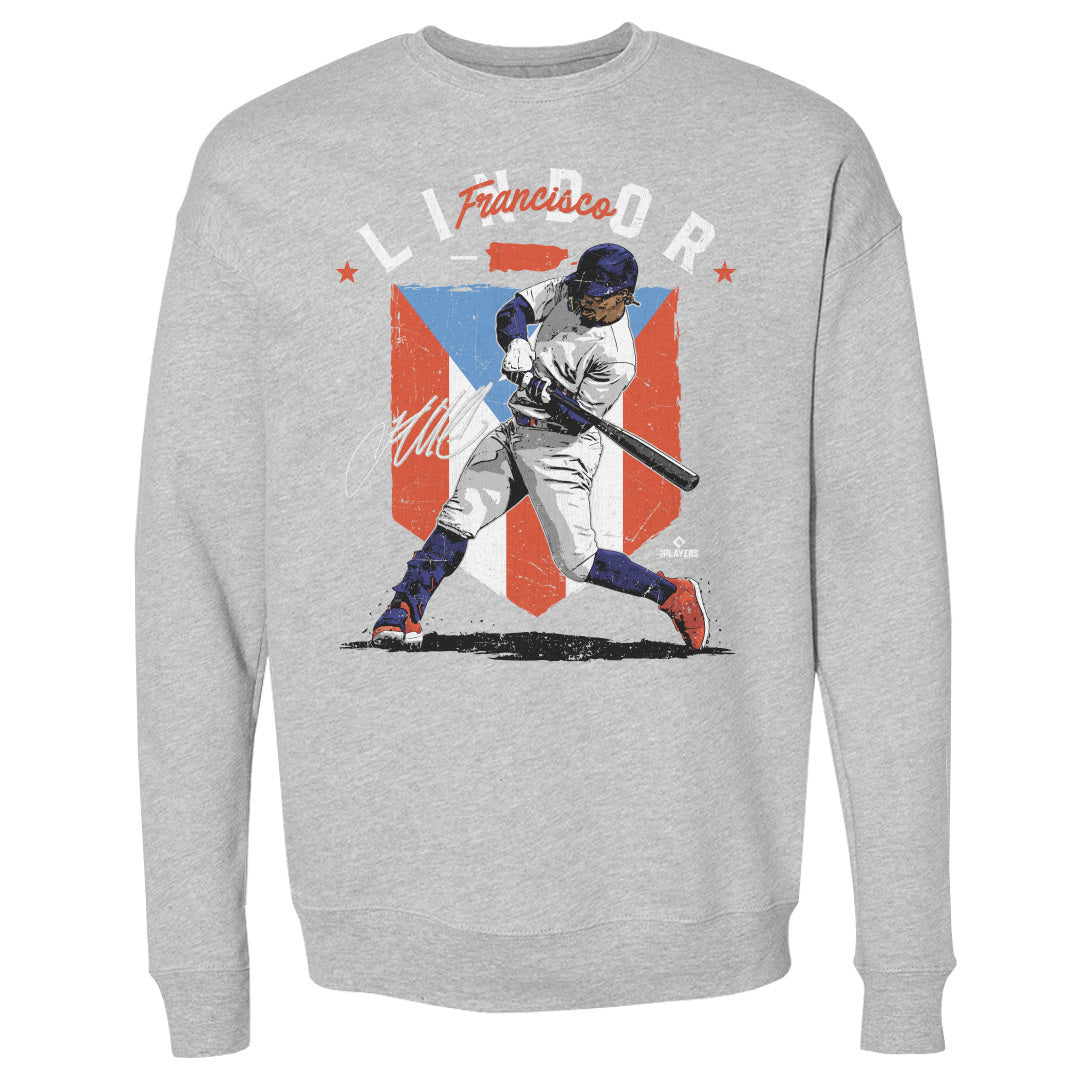 Francisco Lindor Men's Cotton T-Shirt - Royal Blue - New York | 500 Level Major League Baseball Players Association (MLBPA)
