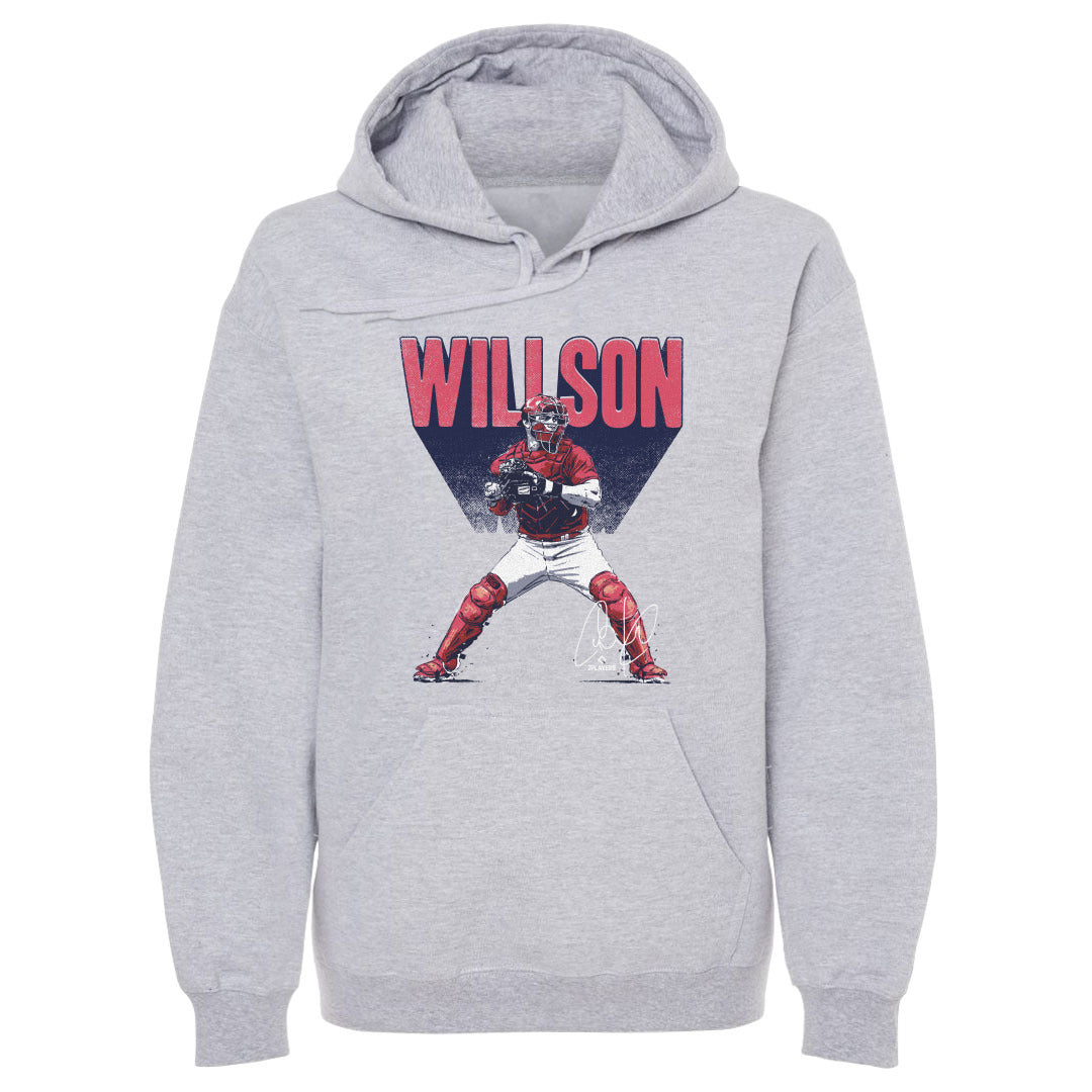 Willson Contreras Men's Crewneck Sweatshirt - Heather Gray - St. Louis | 500 Level Major League Baseball Players Association (MLBPA)