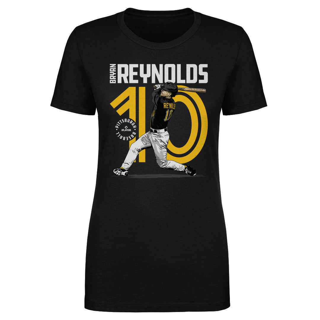 Bryan Reynolds Women's T-Shirt - Black - Pittsburgh | 500 Level Major League Baseball Players Association (MLBPA)