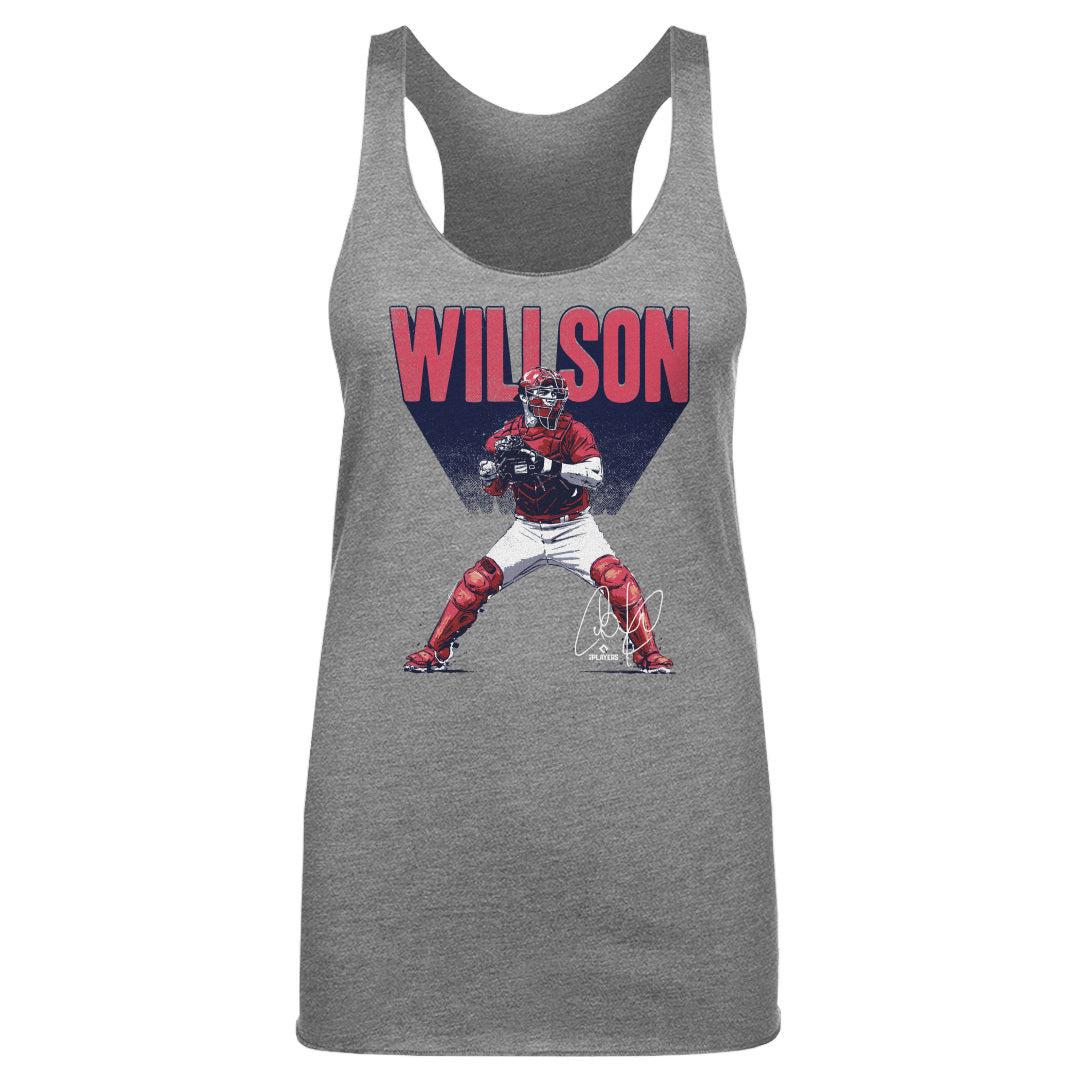 Willson Contreras Men's Premium T-Shirt - Tri Red - St. Louis | 500 Level Major League Baseball Players Association (MLBPA)