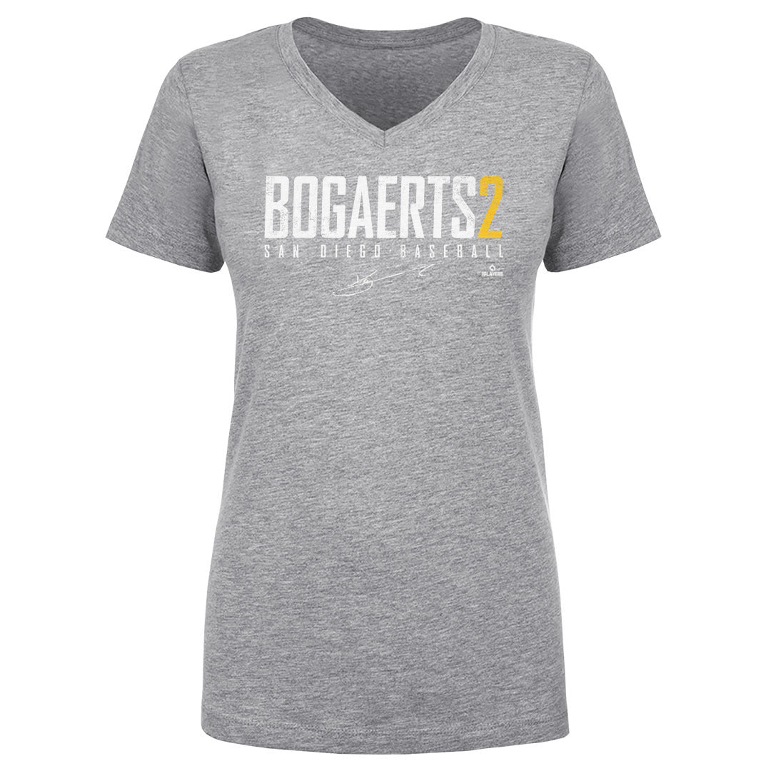 Xander Bogaerts Women's T-Shirt - Heather Gray - San Diego | 500 Level Major League Baseball Players Association (MLBPA)