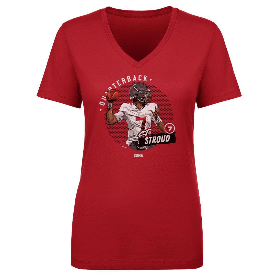 C.J. Stroud Women's V-Neck T-Shirt | outoftheclosethangers