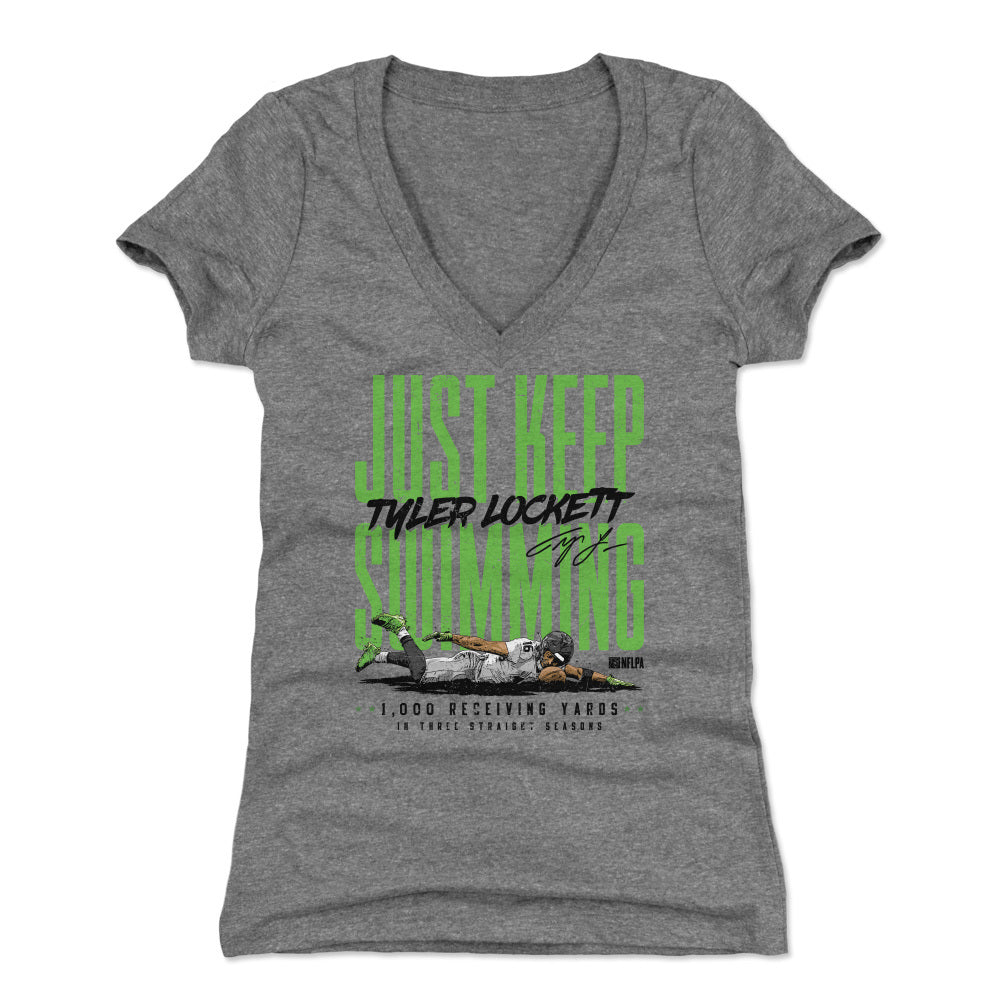 Tyler Lockett Women's V-Neck T-Shirt | outoftheclosethangers