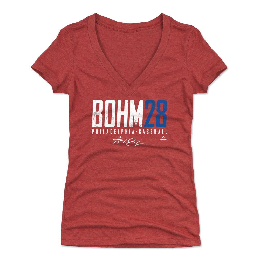 Alec Bohm Men's Cotton T-Shirt - Red - Philadelphia | 500 Level Major League Baseball Players Association (MLBPA)