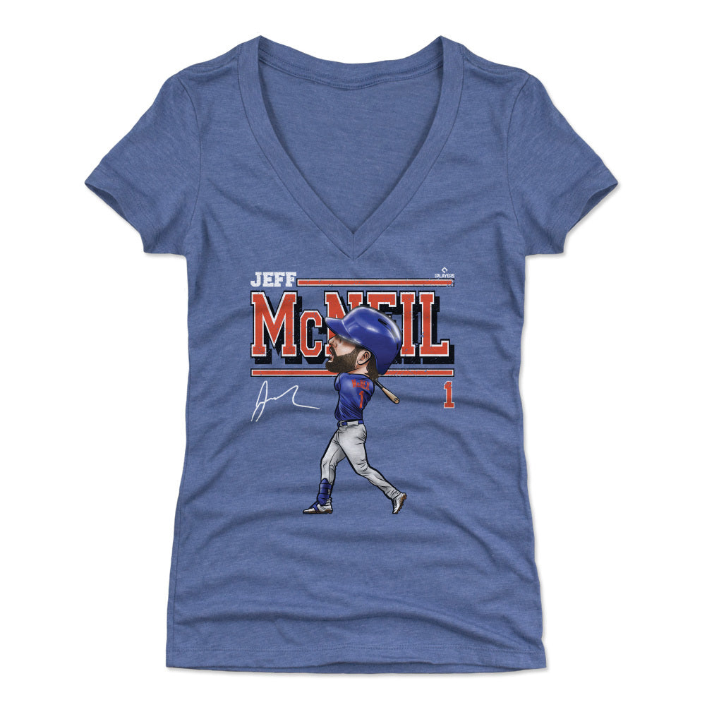 Jeff McNeil Men's Crewneck Sweatshirt - Heather Gray - New York | 500 Level Major League Baseball Players Association (MLBPA)