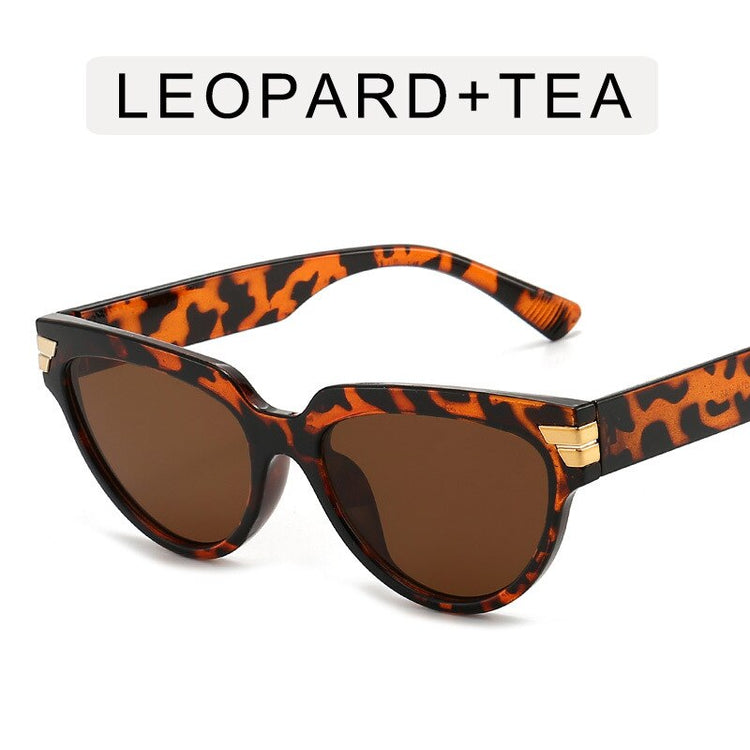 2022 Vintage Women Sunglasses Cateye New Lady Retro Cat Eye Sun Glasses Brand Designer Transparent Ocean Eyewear For Female Ocul