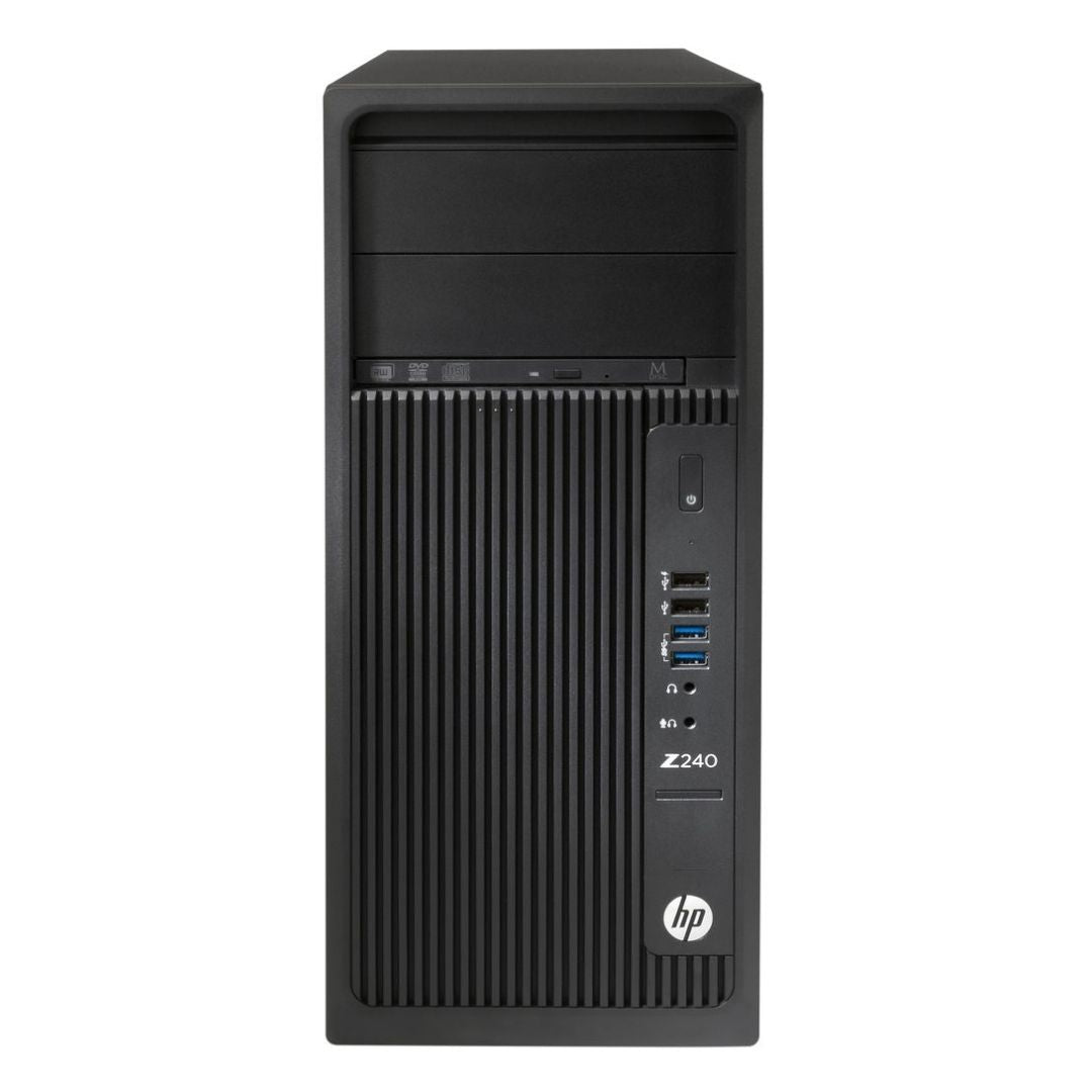 HP Z240, Tower Workstation, Intel Core i7-6700, 3.4GHz, 32GB RAM, 512GB SSD, Windows 10 Pro - Grade A Refurbished