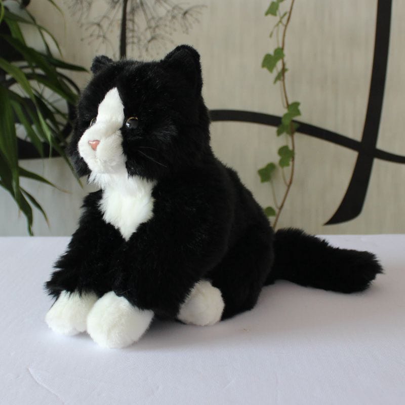 Peluche Chat Noir Et Blanc Boutique Peluches