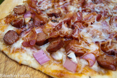 grilled meat pizza