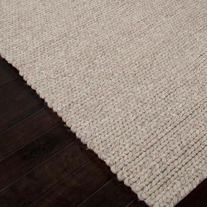 Braiden Handmade Solid Gray Area Rug
