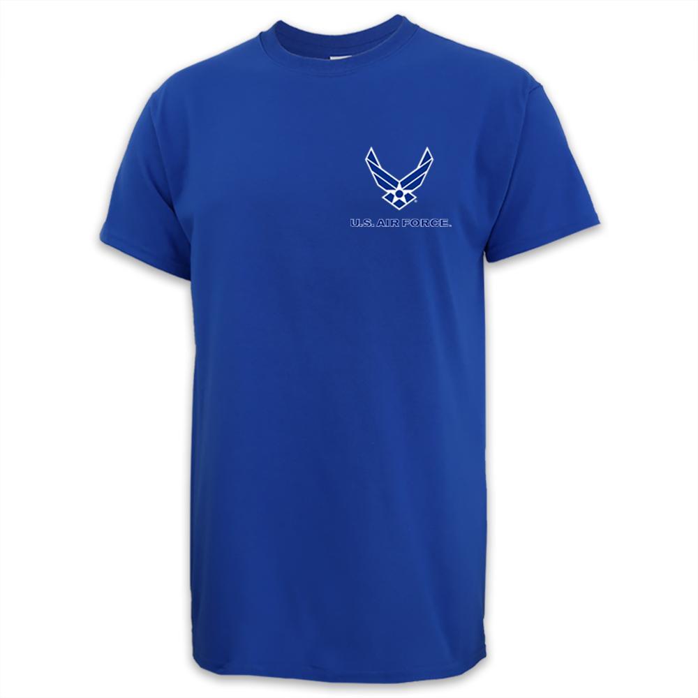 vertaling gangpad Discreet U.S. Air Force T-Shirts: Air Force Wings Logo Left Chest T-Shirt