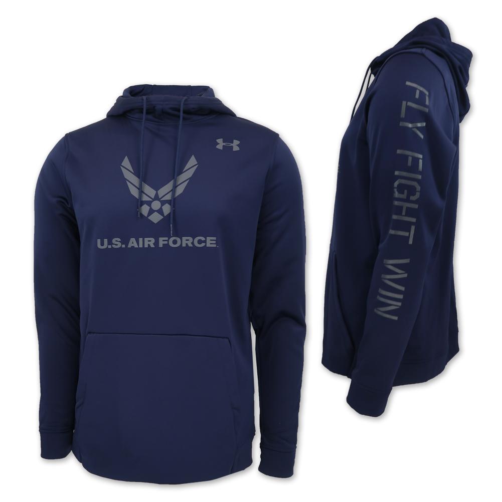 U.S. Air Force Sweatshirts: Air Force Fly Fight Win Armour Fleece Hood Navy