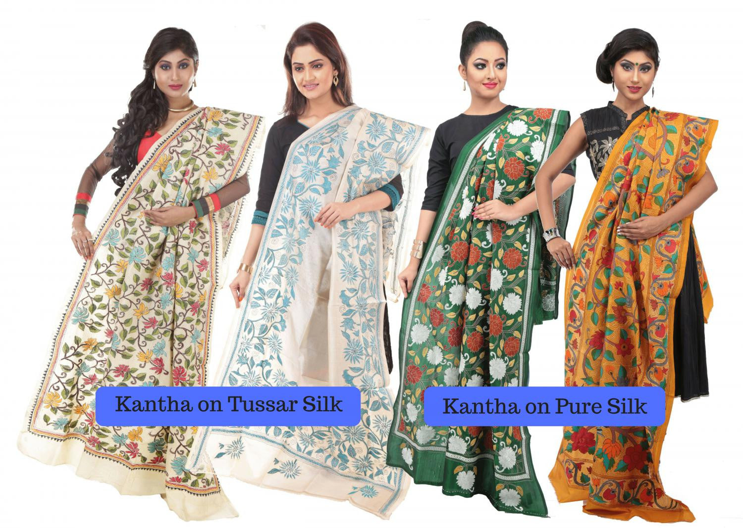 Kantha Stitch Dupattas