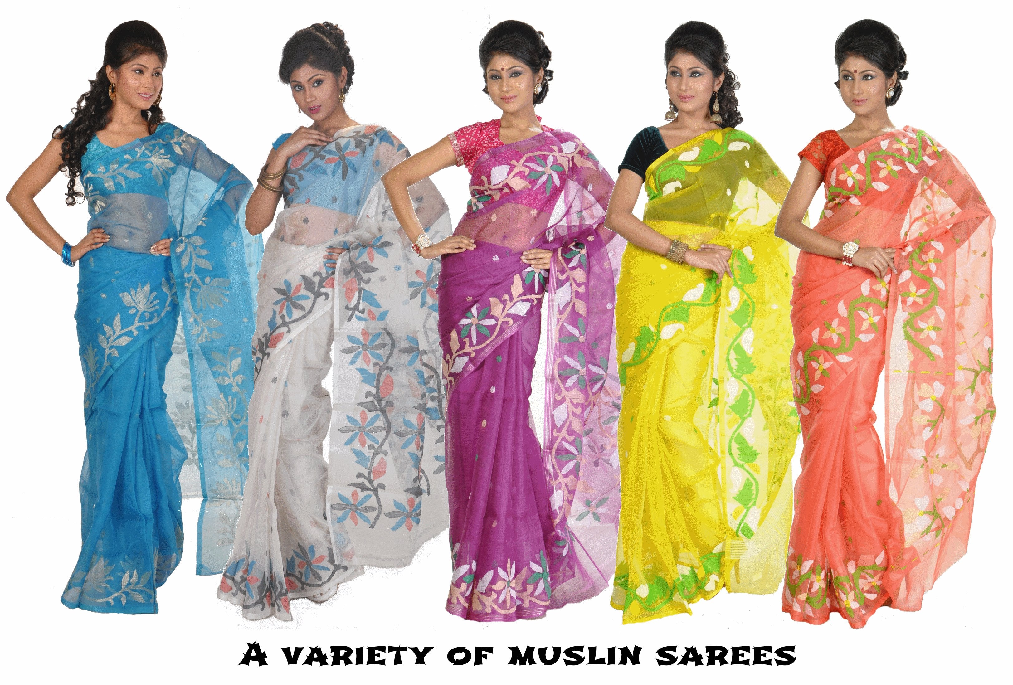 West Bengal Muslin Sarees