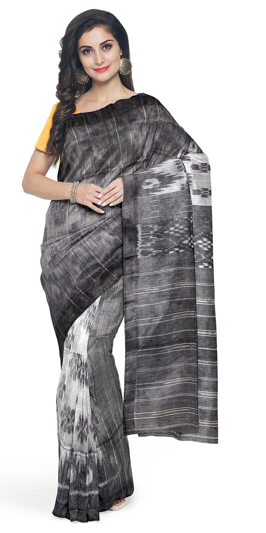 Buy Black Red color Handloom Soft Cotton Saree (With Blouse) MC251792 |  www.maanacreation.com