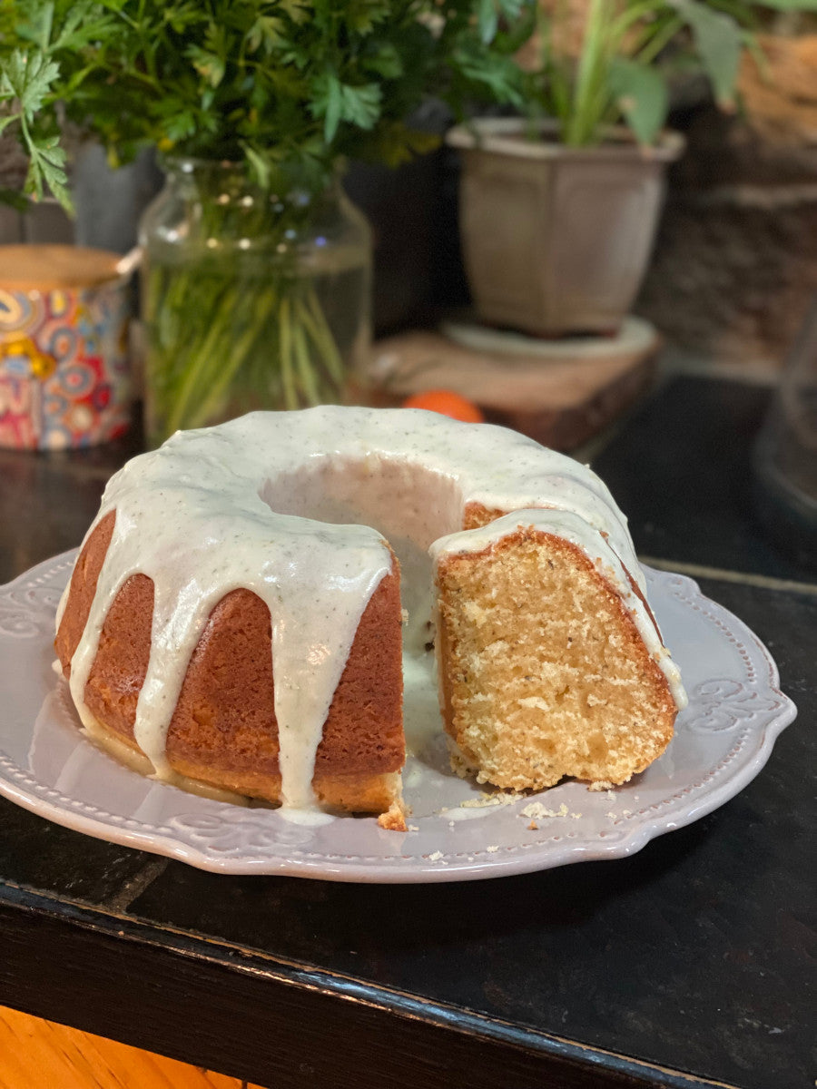 Lemon Myrtle and Kunzea Bundt Cake