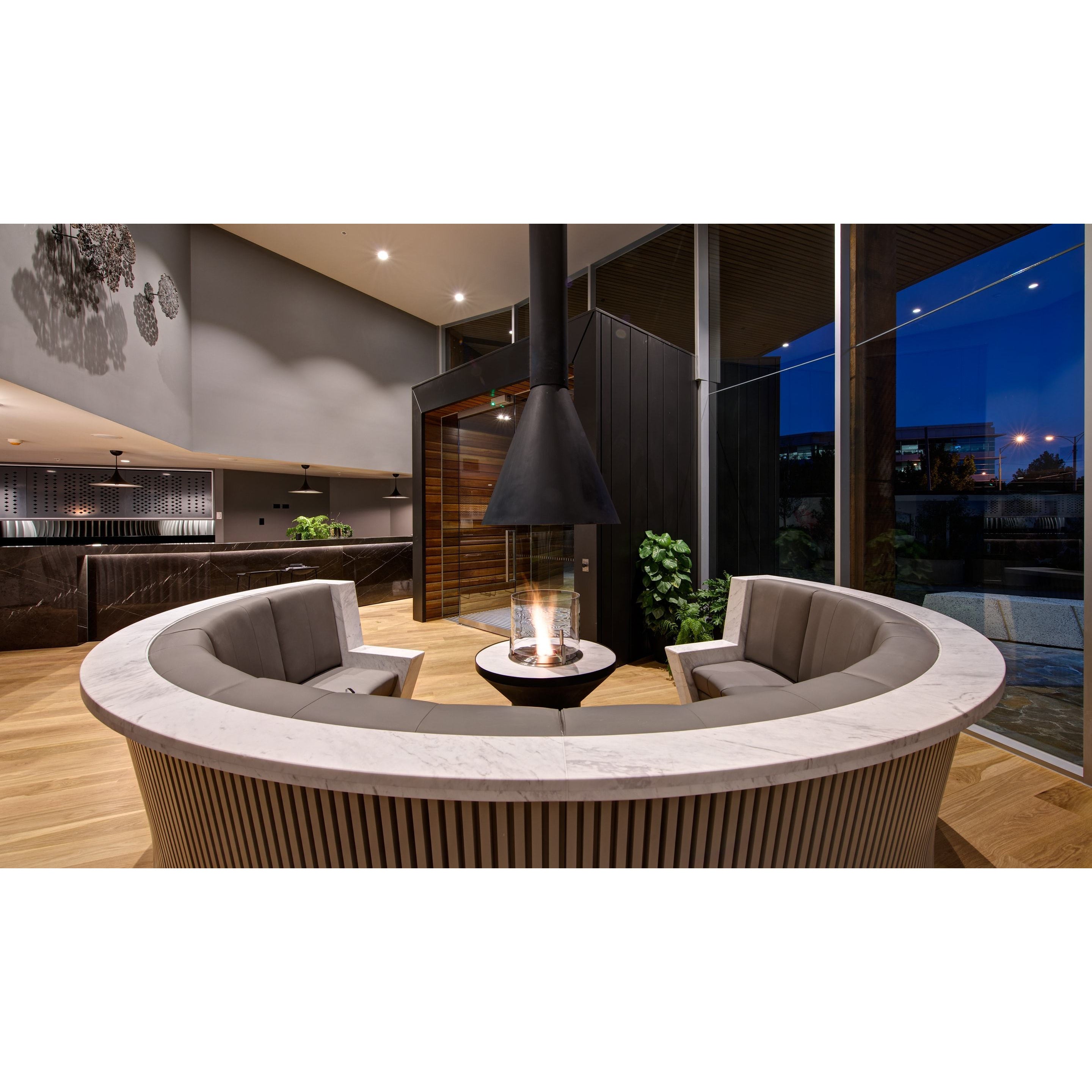 Small, compact and clean burning AB3 bio ethanol fireplace in stainless steel by EcoSmart Fire for sale. Create your own bespoke fireplace or redesign an old fireplace 
