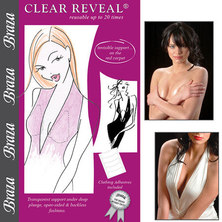 Braza Reveal Cleavage Galore Adhesive Silicone Bra (7840) A/Clear
