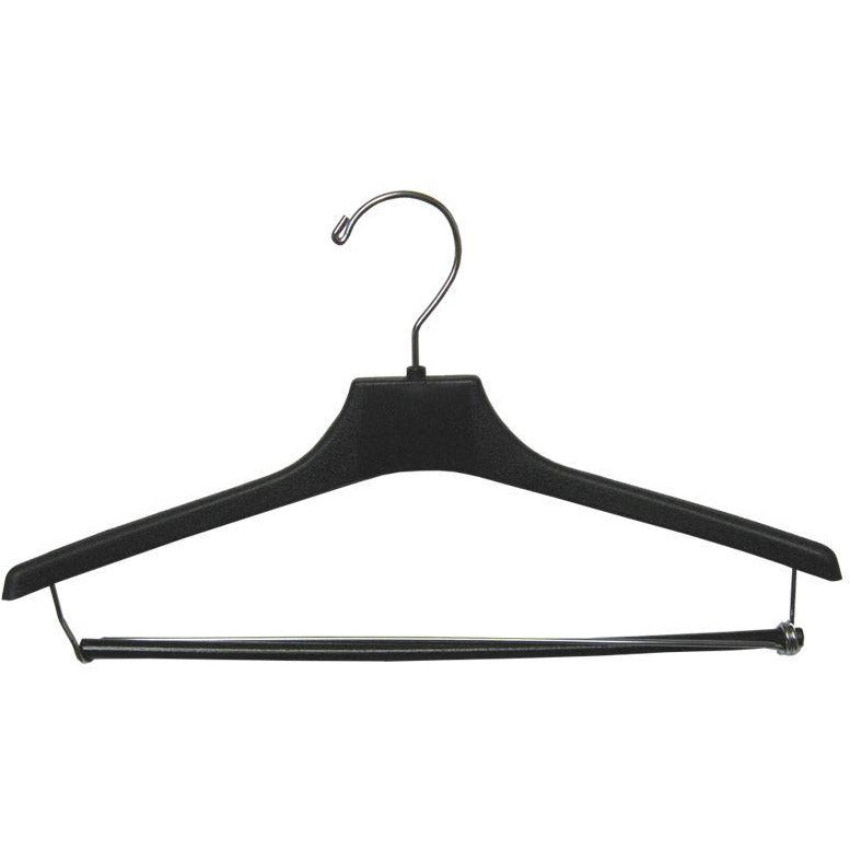 SlimLine Wide Shoulder Black Coat Hanger