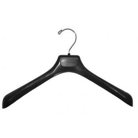 THE UM24 Set of 9 Heavy Duty Tubular Hangers Black Jumbo Plastic Adult  Cloth Coat Suit Closet Organization Hanger Black