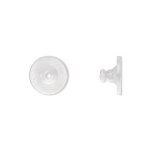 China Factory Plastic Ear Nuts, Soft Clear Earring Backs Safety