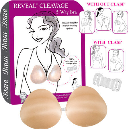 Braza Reveal Cleavage Galore Adhesive Silicone Bra (7840) A/Clear