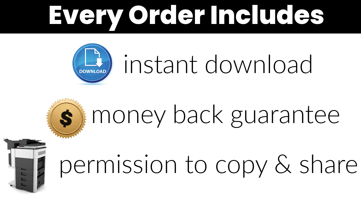 money back guarentee instant download