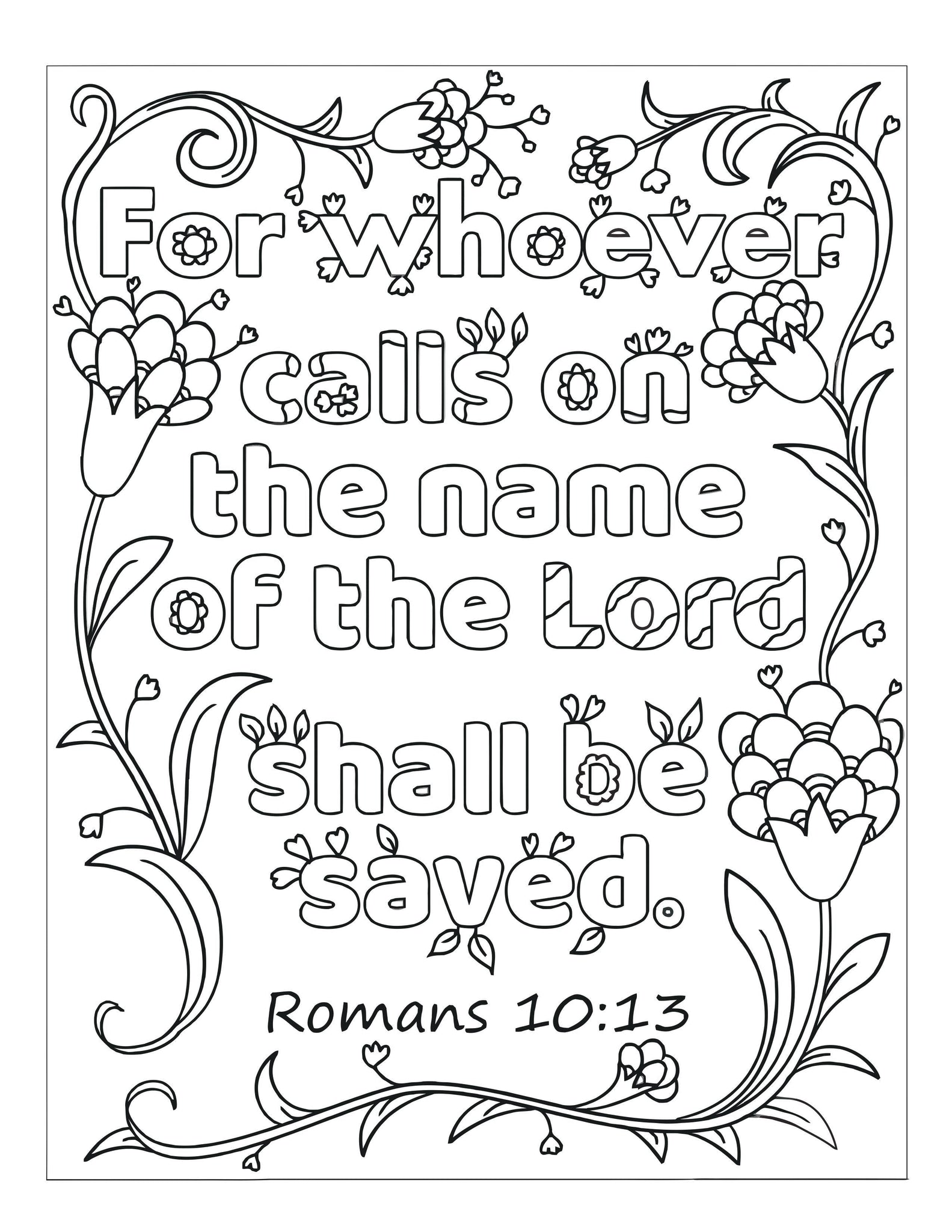 Memory Verse Coloring Sheets Sketch Coloring Page