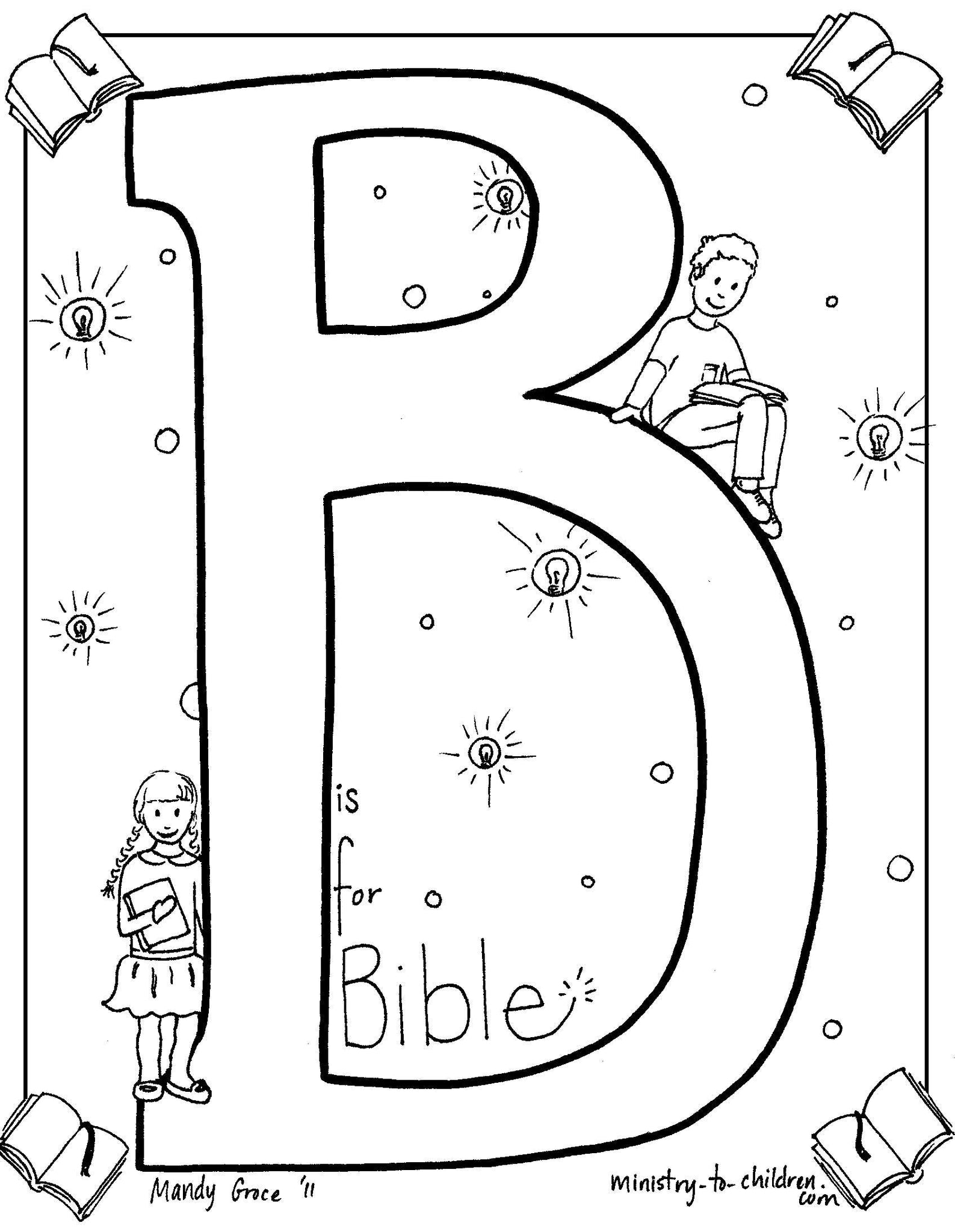 Bible Alphabet Coloring Pages (26 pages) download only – The Sunday