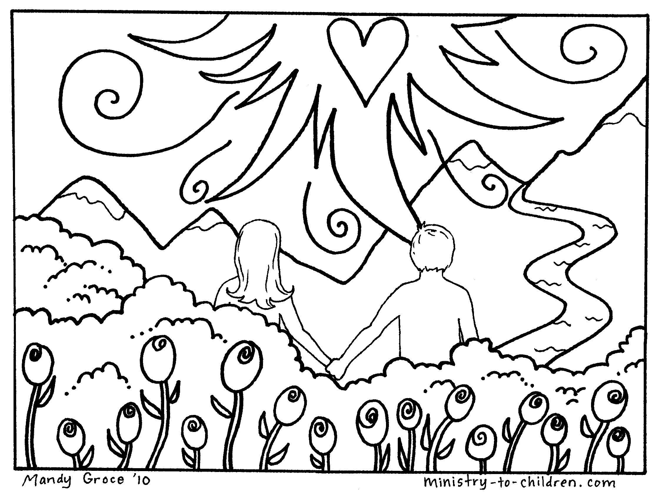 day 2 of creation coloring pages