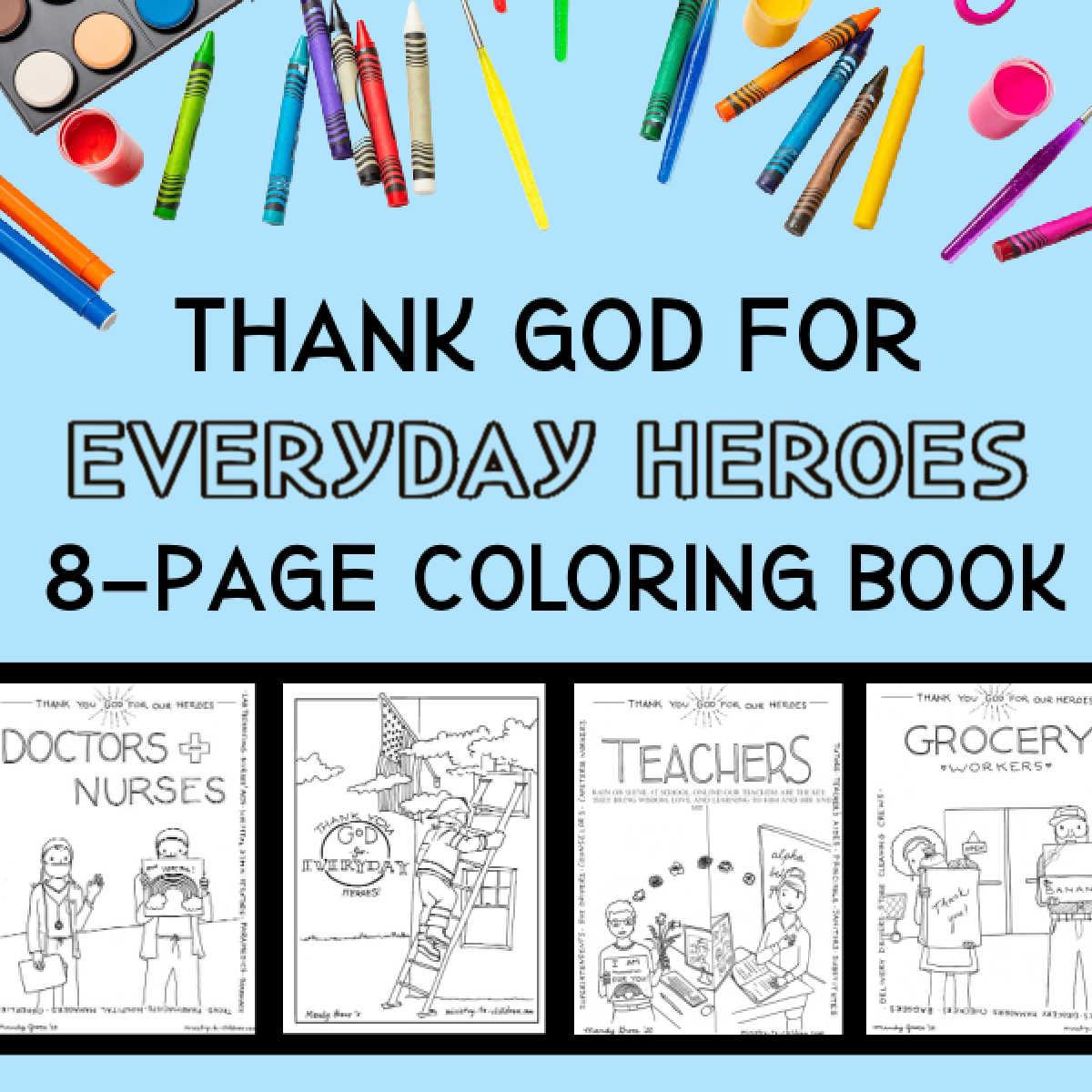 Download Everyday Heroes Coloring Book Free 8 Page Pdf Download The Sunday School Store