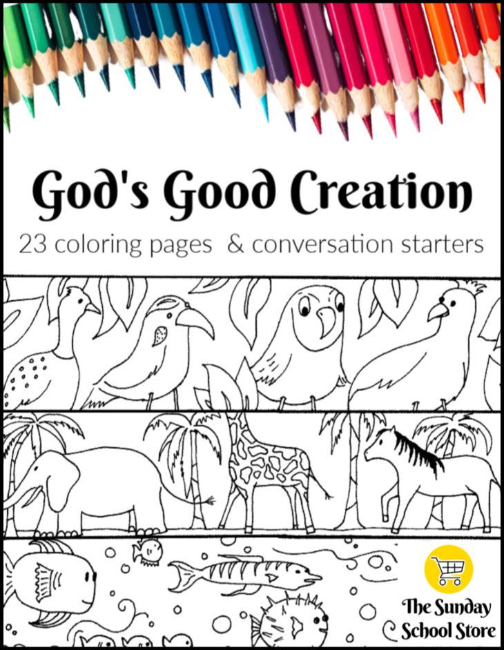 day of creation coloring pages